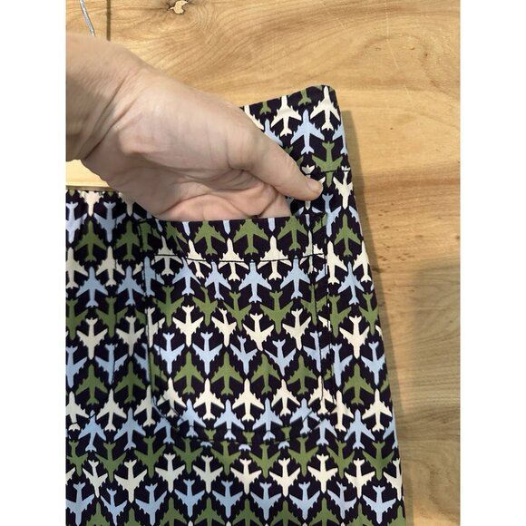 Maeve Anthropologie The Colette Wide Cropped Pants Airplane Print EUC Size 29 - Picture 9 of 12